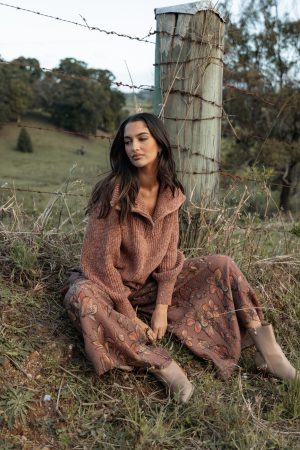 Larson Pant – Brown Floral