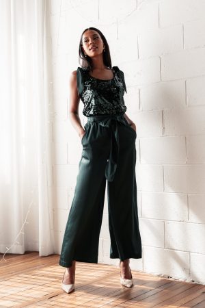 Miah Sequin Top – Emerald