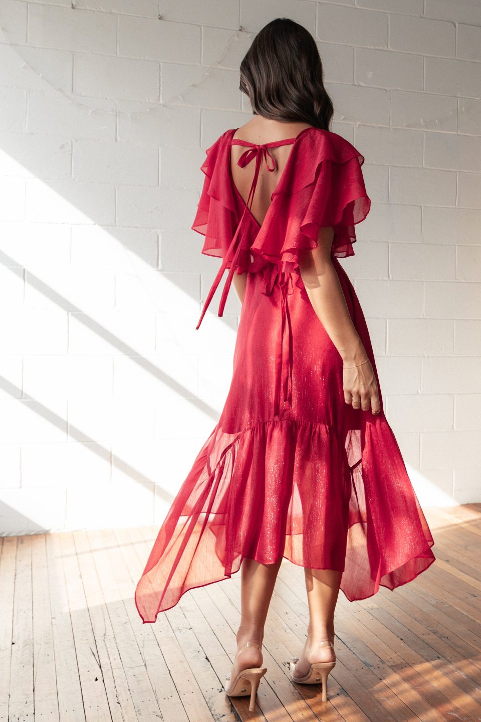 Merida Midi Dress - Red