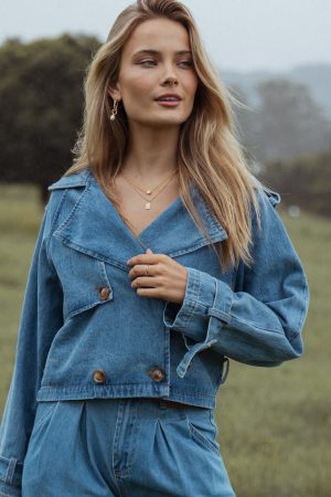 Westwood Waist Tie Denim Jacket – Denim