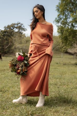 Rooney Knit Skirt – Cinnamon