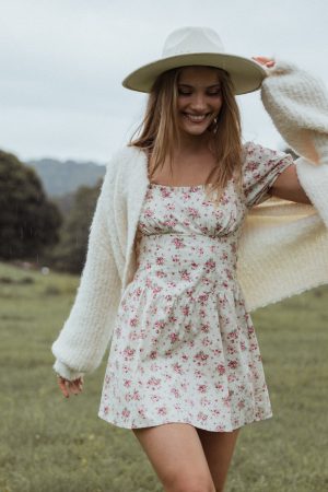 Isobelle Mini Dress – Red Floral