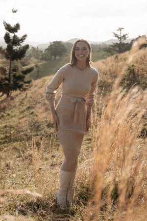Helena Dress – Beige