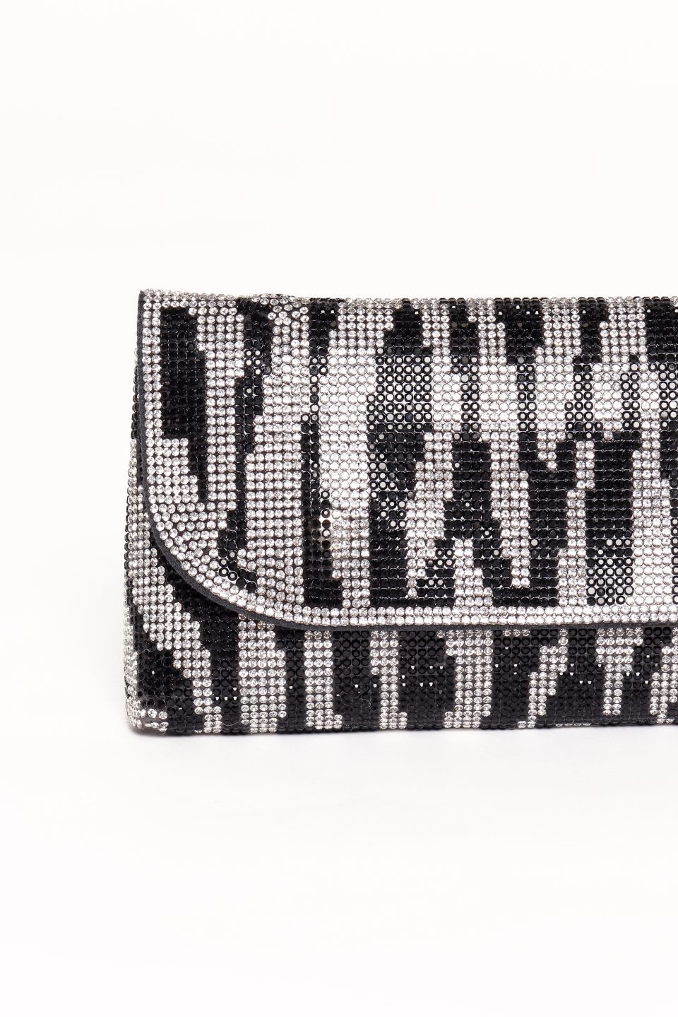Zara Embellished Bag - Zebra