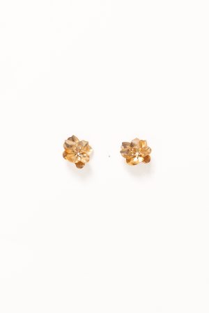 Isobel Flower Earrings – Gold