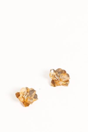 Isobel Flower Earrings – Gold