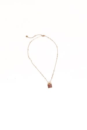 Rosie Necklace – Gold/Pink
