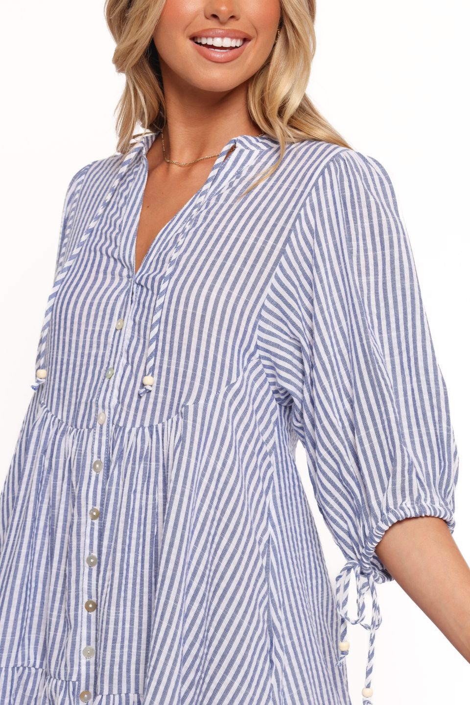 Arden Mini Dress - Blue Stripe