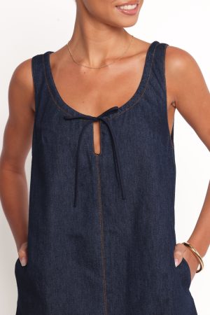 Azen Mini Dress – Dark Denim