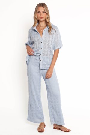 Cora Knit Pant – Blue