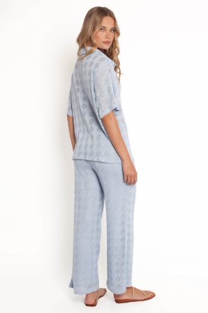 Cora Knit Pant – Blue