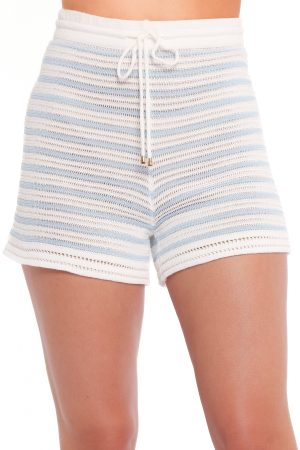 Cherie Knit Short – Cream Sky Blue