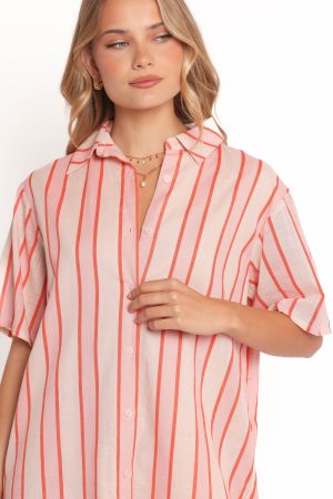 Norah Mini Dress – Pink Stripe