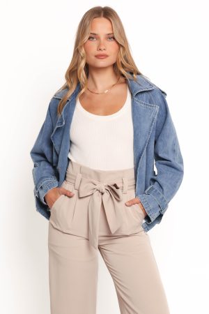 Westwood Waist Tie Denim Jacket – Denim