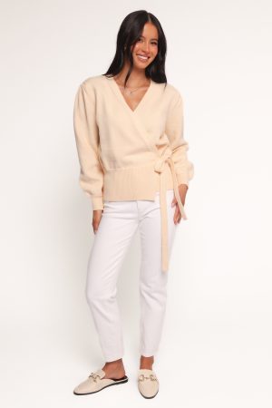 Abbey Ballet Wrap Cardigan – Cream