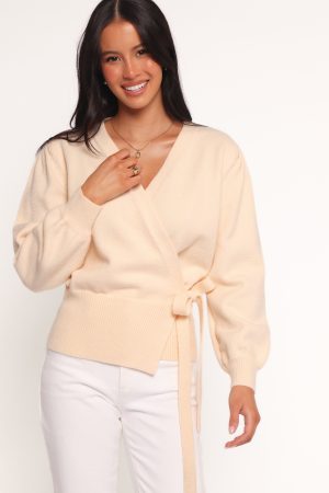 Abbey Ballet Wrap Cardigan – Cream
