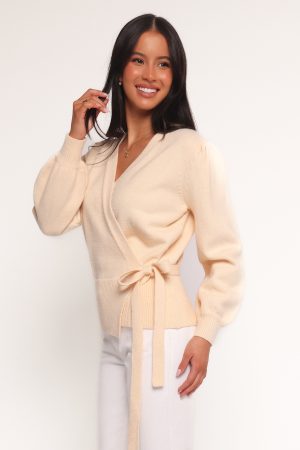 Abbey Ballet Wrap Cardigan – Cream