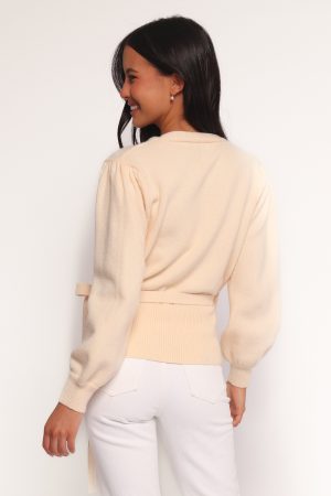 Abbey Ballet Wrap Cardigan – Cream
