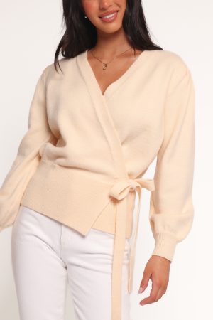 Abbey Ballet Wrap Cardigan – Cream