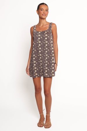 Abbott Mini Dress – Brown Floral