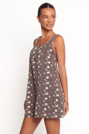 Abbott Mini Dress – Brown Floral