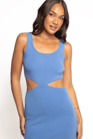 Abella Midi Dress – Blue