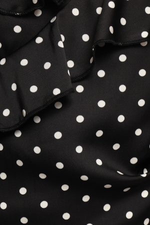 Adelina Maxi Dress – Black Polka Dot
