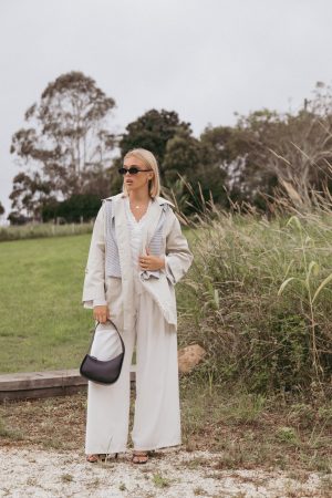 Stella Button Front Collar Jacket – Taupe