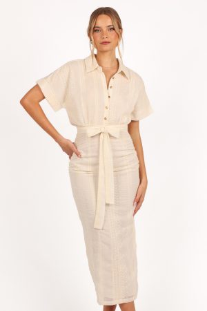 Adorlee Midi Dress – Cream