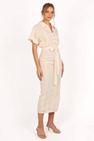 Adorlee Midi Dress – Cream