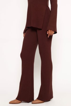 Adrienne Knit Pant – Chocolate