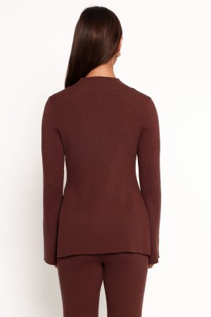 Adrienne Knit Top – Chocolate