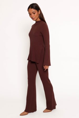 Adrienne Knit Pant – Chocolate