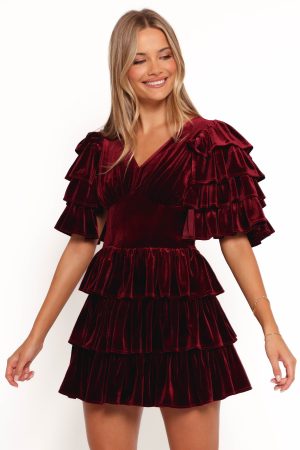 Agnes Mini Dress – Wine