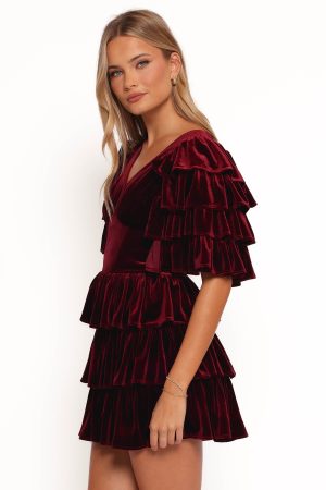 Agnes Mini Dress – Wine