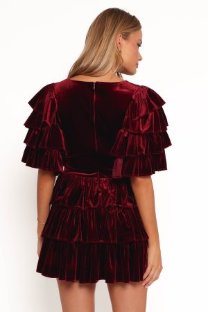 Agnes Mini Dress – Wine