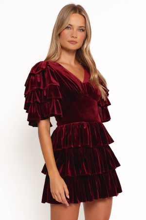 Agnes Mini Dress – Wine