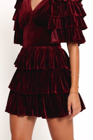 Agnes Mini Dress – Wine
