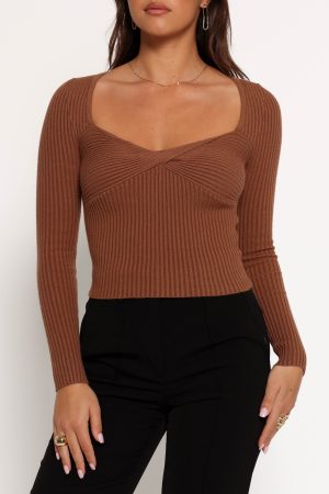 Akopo Long Sleeve Top – Cognac