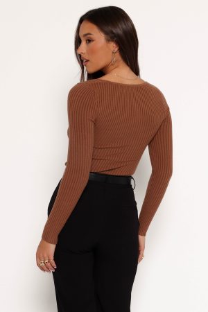 Akopo Long Sleeve Top – Cognac