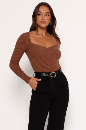 Akopo Long Sleeve Top – Cognac