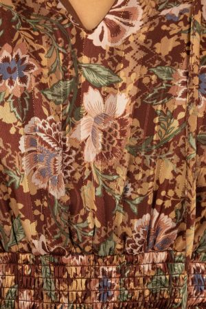 Alby Long Sleeve Mini Dress – Chocolate Brown