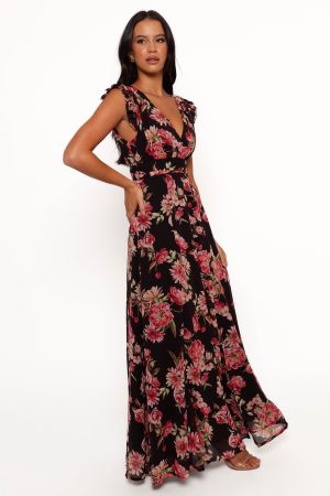Aldo Maxi Dress – Black Floral