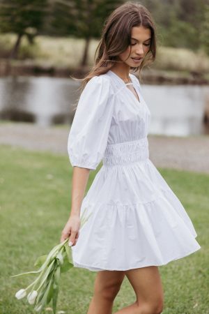 Alessia Mini Dress – White