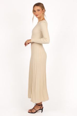 Alison Long Sleeve Maxi Dress – Cream