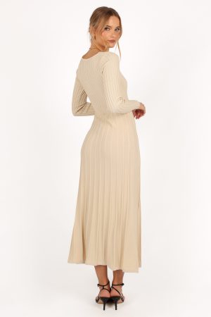 Alison Long Sleeve Maxi Dress – Cream