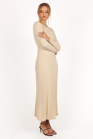 Alison Long Sleeve Maxi Dress – Cream
