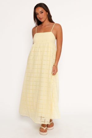 Alyah Maxi Dress – Butter Yellow