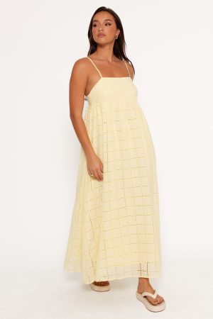 Alyah Maxi Dress – Butter Yellow
