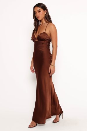Amalia Maxi Dress – Chocolate
